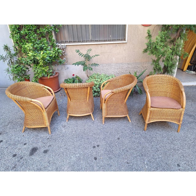 Vintage Outdoor Armchair in Rattan and Bamboo, 1960s For Sale - Image 16 of 18