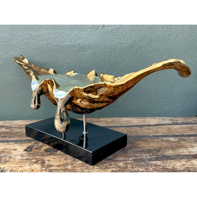 Vintage Abstract Fiberglass and Resin Drip Sculpture For Sale - Image 4 of 12