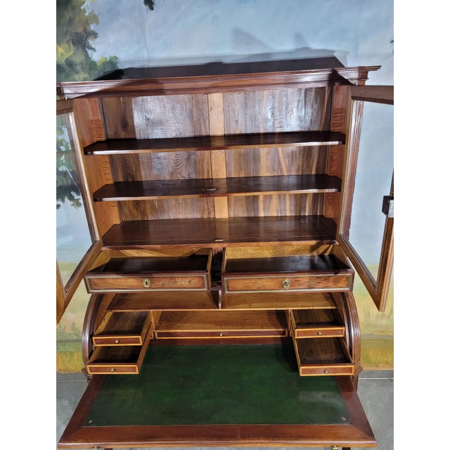 Louis XVI Cylinder Bookcase Secretaire For Sale - Image 10 of 13