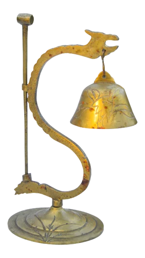 Vintage Brass Dragon Bell W/ Mallet