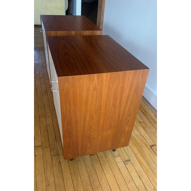 Authentic 1960s George Nelson for Herman Miller Cabinets Or Nightstands. Very good vintage condition. Tops were refinished...
