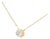 14K Yellow Gold .925 Sterling Silver 1/3 Cttw Round Cut Diamond Bezel 18" Pendant Necklace (J-K Color, I1-I2 Clarity) For Sale