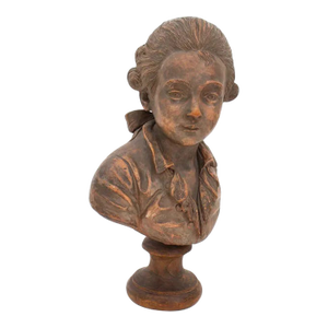 After Augustin Pajou Bust of a Boy Terra Cotta, C. 1900
