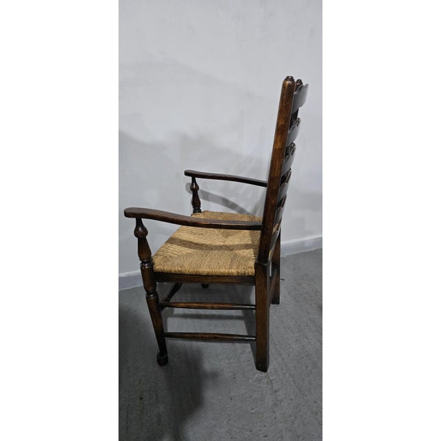 Oak Ladder Backed Dining Chairs, Set of 8 For Sale - Image 13 of 15