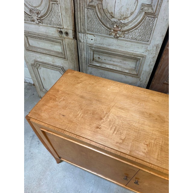 French Sideboard in Sycamore Veneer, 1940s For Sale - Image 6 of 13