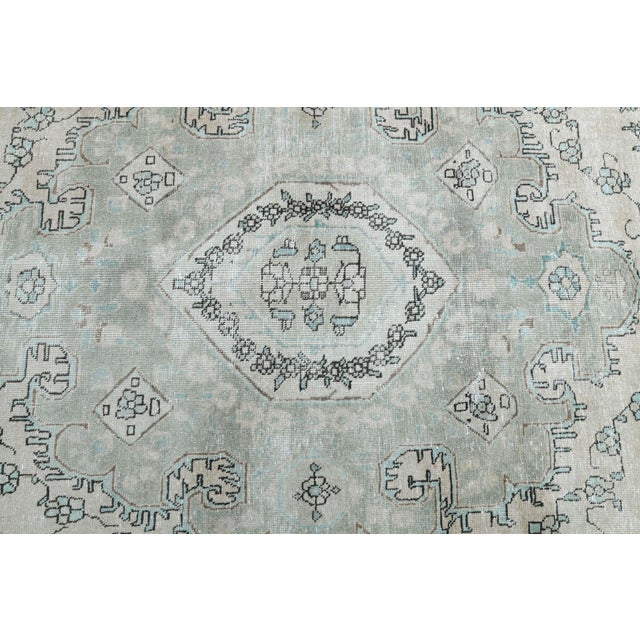 Beige 1960s Vintage Persian Handmade Wool Cotton Beige Area Rug For Sale - Image 8 of 11