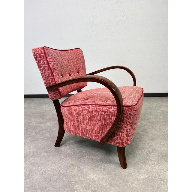 Art Deco H237 Armchair attributed to Jindřich Halabala, 1930s For Sale - Image 3 of 12