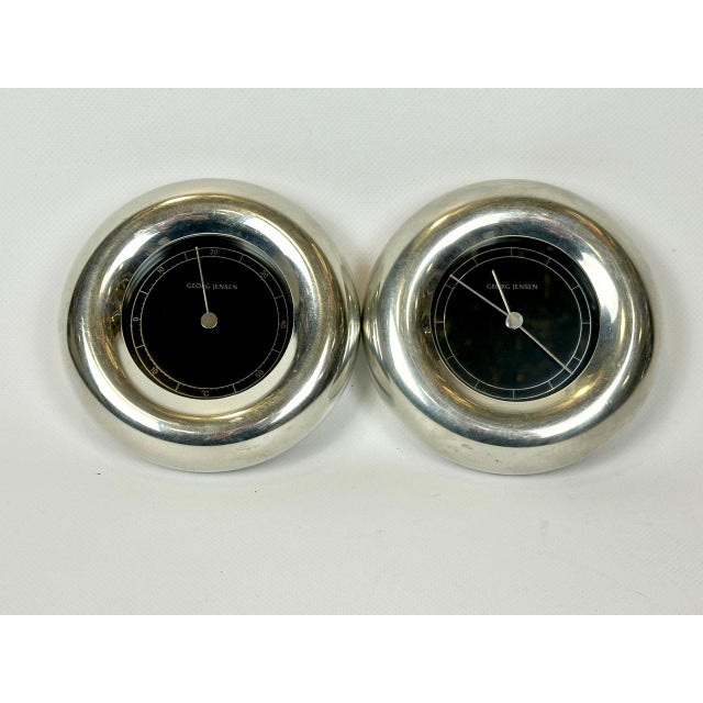 Vintage Donut Wall Clock and Thermometer by Andreas Mikkelsen for Georg Jensen, 1990s, Set of 2, in Very Good conditions....