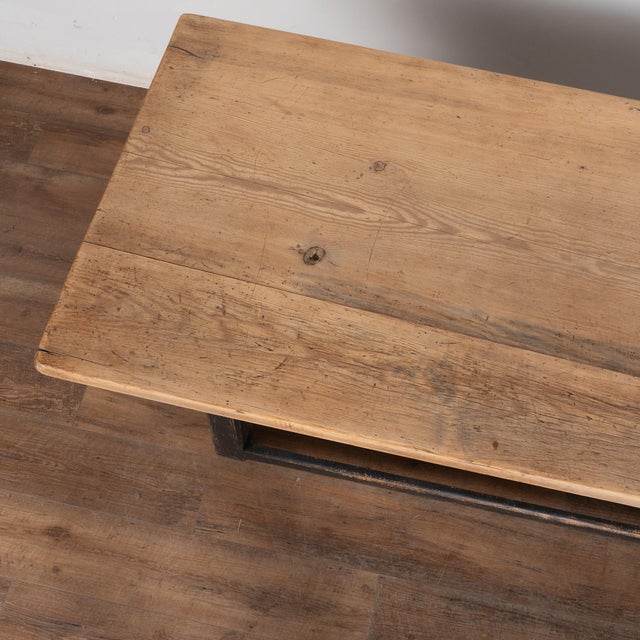 Mid 19th Century 19th Century Black Painted Library Console Table, Denmark For Sale - Image 5 of 15