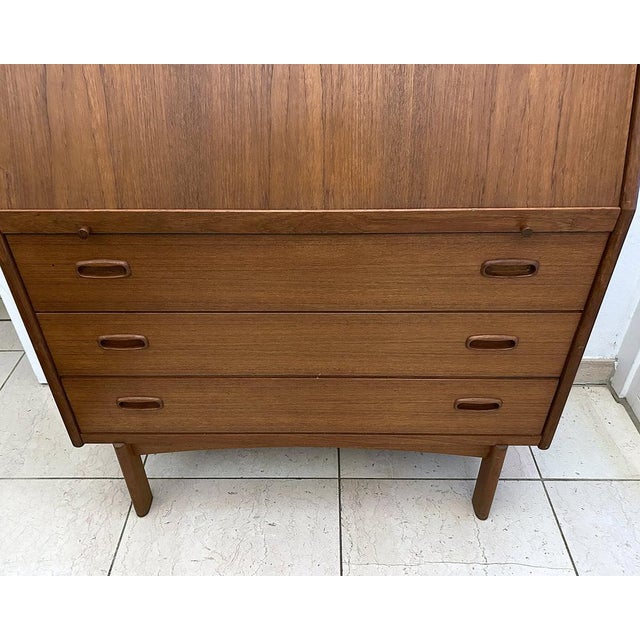 Vintage Secretaire in Teak from Bernhard Pedersen & Søn For Sale - Image 11 of 18