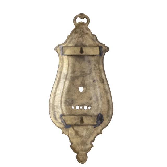 Victorian Vintage Solid Brass Wall Sconce Backplate 13” Victorian Style For Sale - Image 3 of 4