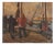 Flanders Artist, Fishermen on a Boat, Oil on Fiberboard, Framed For Sale
