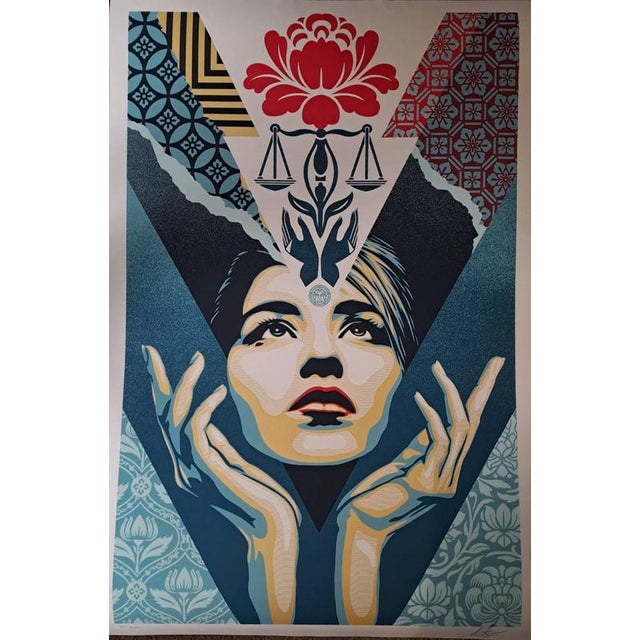 Shepard Fairey, Raising Justice, Offset Lithograph For Sale - Image 6 of 6