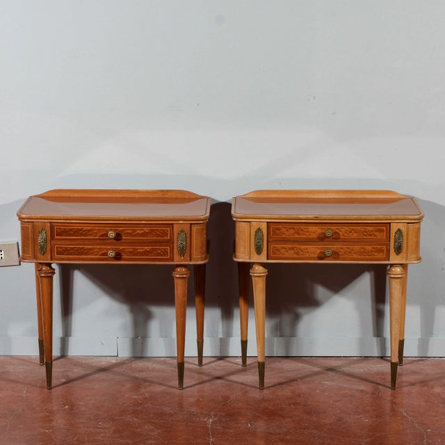 His/Hers Bedside Tables, Italy, 1960s, Set of 2 For Sale - Image 11 of 18