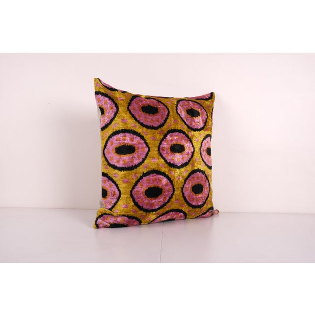 Bronze Ikat Velvet Pillow Cover -Luxurious cushion cover of handloomed ikat fabric -Insert is NOT included -Ikat is an...