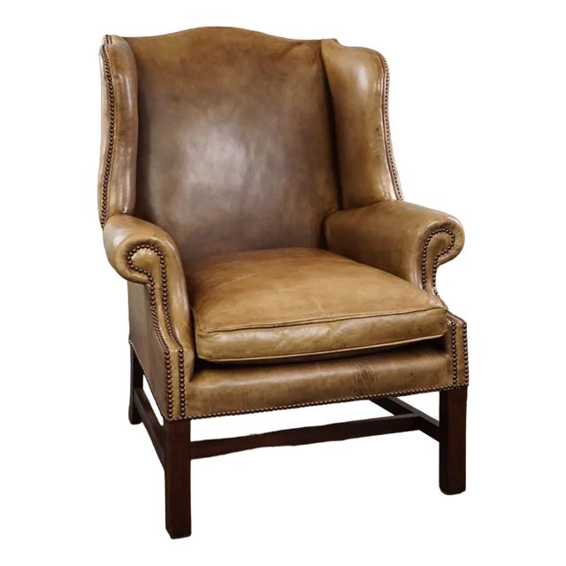 Vintage Club Chair in Leather For Sale