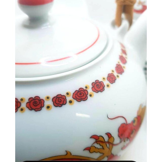 Bavarian Porcelain Dragon Tea Service, 1960s, Set of 15 For Sale - Image 4 of 13