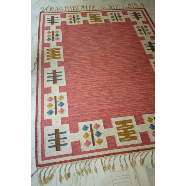 Mid-Century Modern Vintage Swedish Rug by Anna Greta Sjöqvist For Sale - Image 3 of 12