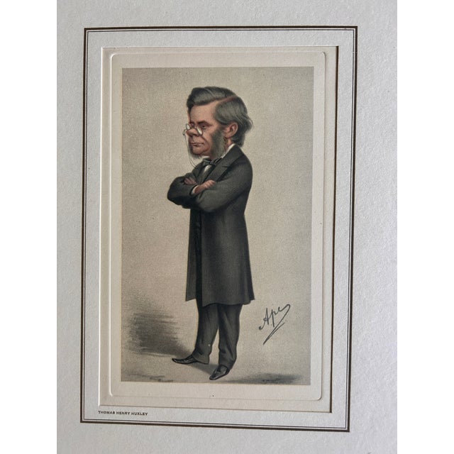 Mid 20th Century Set of Four Vintage Vanity Fair "Spy" Scientific Caricature Prints For Sale - Image 5 of 6