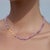 Pink Tourmaline Half-Moon Necklace For Sale - Image 9 of 10