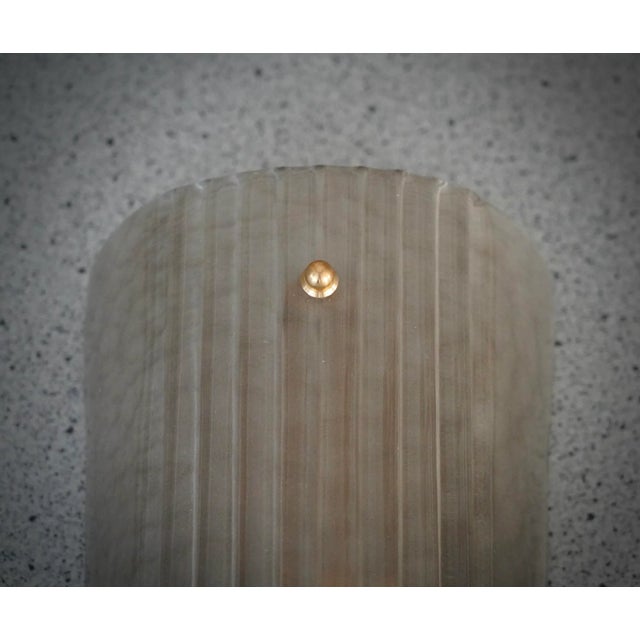 Beautiful assembly for this Murano glass applique. A very particular and rare glass to find, smoked effect, sandblasted...