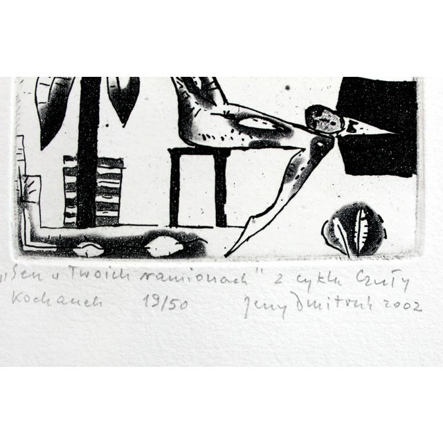 Jerzy Dmitruk, Sleep in Your Arms Tender Lover, 2002, Etching & Paper For Sale - Image 4 of 6