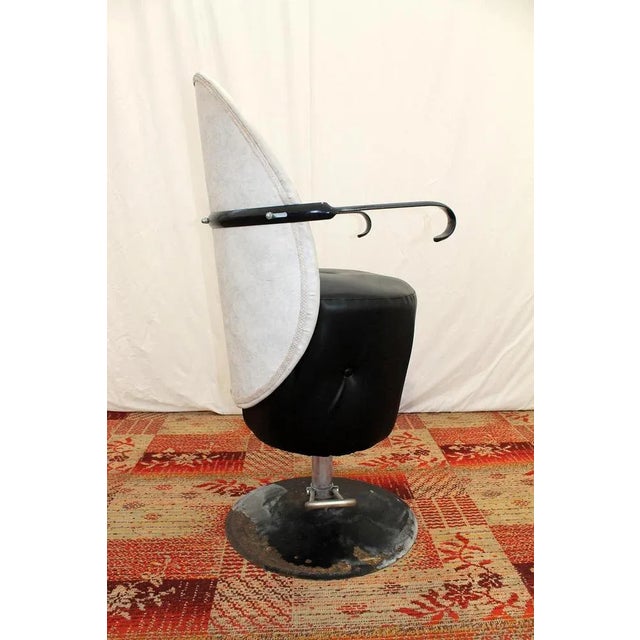 Leather Swivel Hairdressing Salon Chair, 1980s For Sale - Image 4 of 12