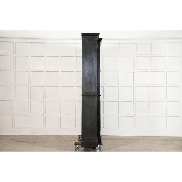 19th Century English Monumental Ebonised Mahogany Bookcase For Sale - Image 6 of 18