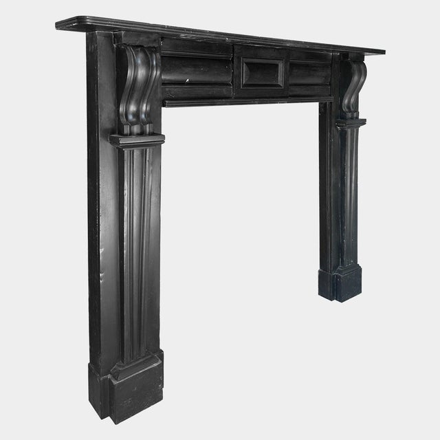 Antique Early 19th Century Irish Georgian Fireplace Mantel in Kilkenny Marble, 1820 For Sale - Image 3 of 10