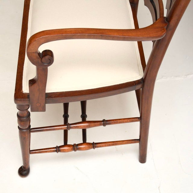 Antique Georgian Ladderback Settee, 1820s For Sale - Image 10 of 12