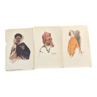 1907 Original Bookplates From in the Land of Mosques and Marinets by Blanche McManus - Set of 3 For Sale