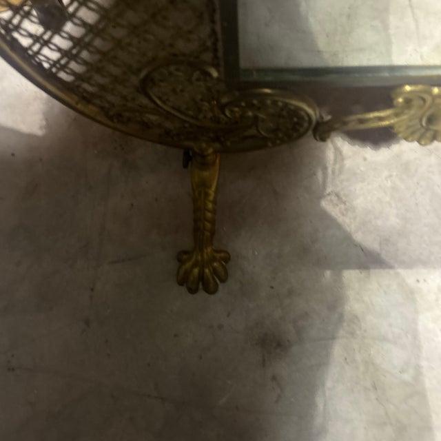 Brass Free Standing Mirror For Sale - Image 4 of 6