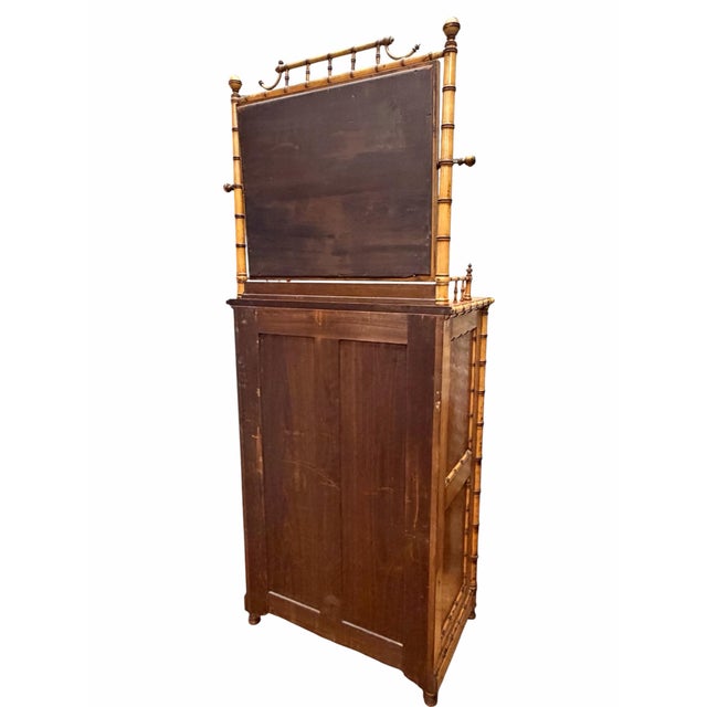 Late 19th Century Rj Horner Aesthetic Movement Faux Bamboo Tall Lock Side Dresser, Attributed For Sale - Image 11 of 12