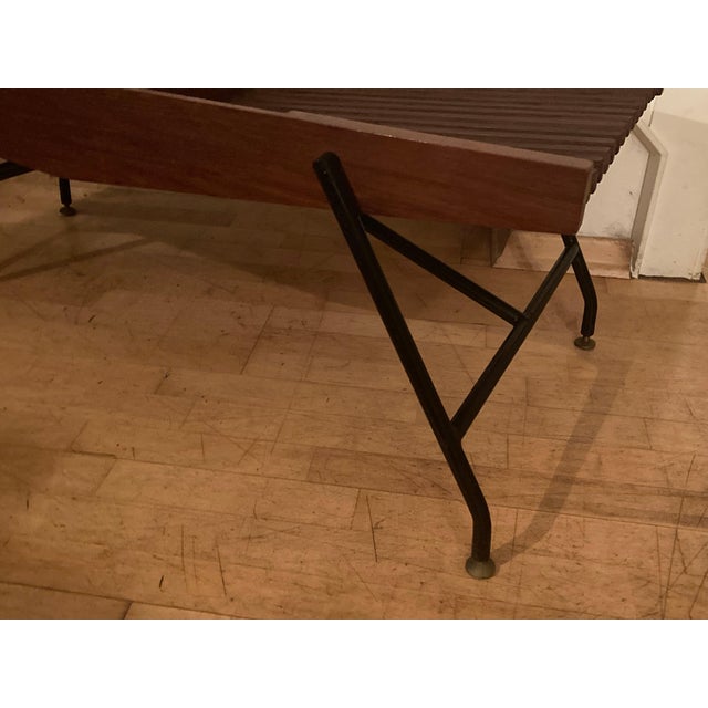 Metal Italian Side Table with Newspaper Rack and Glass Base, 1950s For Sale - Image 7 of 9