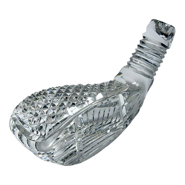 Vintage Waterford Crystal Driver Head Paper Weight For Sale