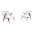 Mid-Century Modern Walnut Lounge Chairs With Floating Armrests, 1950s For Sale