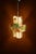 Colored Glass and Brass Chandelier Product details Lighting with six bulbs with standard socket This piece is attributed...