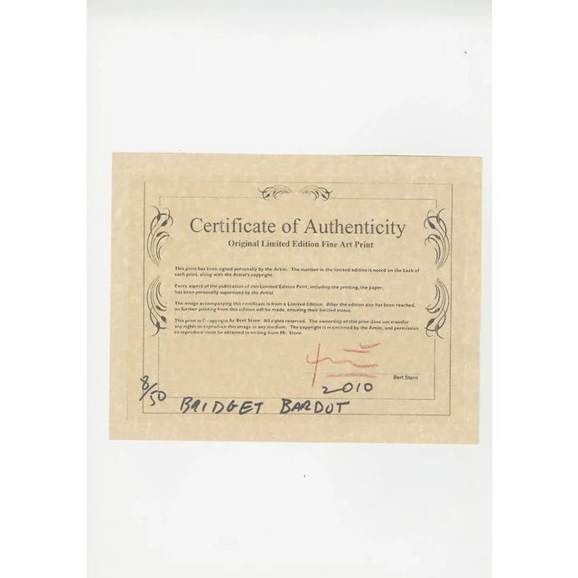 Bert Stern, Brigitte Bardot, 1960, Paper For Sale - Image 3 of 6