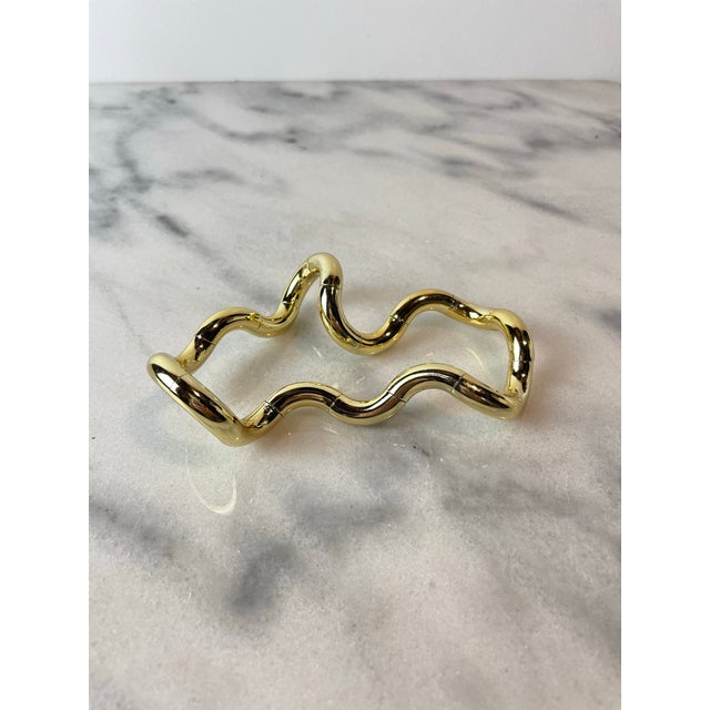 Mid-Century Modern 1980s Richard X. Zawitz Mini Tangle Sculpture in Gold For Sale - Image 3 of 6