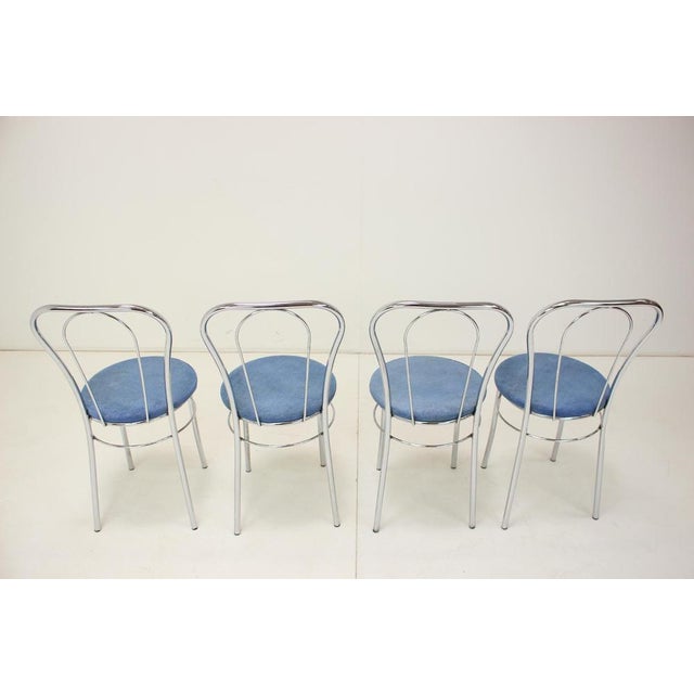 Chrome Dining Chairs, Italy, 1980s, Set of 4 For Sale - Image 4 of 10