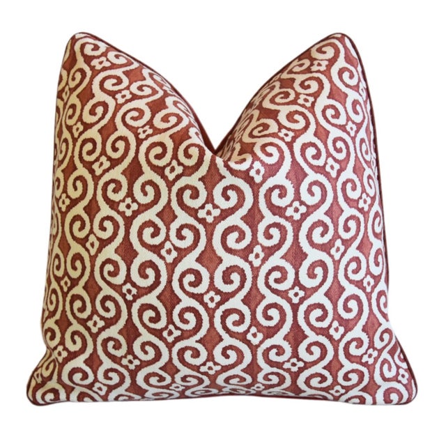 Textile Designer Le Gracieux Wukari Linen Feather/Down Pillow 21" Square For Sale - Image 7 of 7