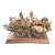 Vintage India Brass Man With Wagon Cart Bulls Cows For Sale