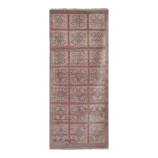 1960s Vintage Turkish Karapinar Runner Rug With Pastel Color 2'11'' X 6'7'' For Sale