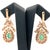 14k Gold 3 Carat Diamond & 1.50 CTW Emerald Drop Earrings, a Pair For Sale - Image 4 of 12