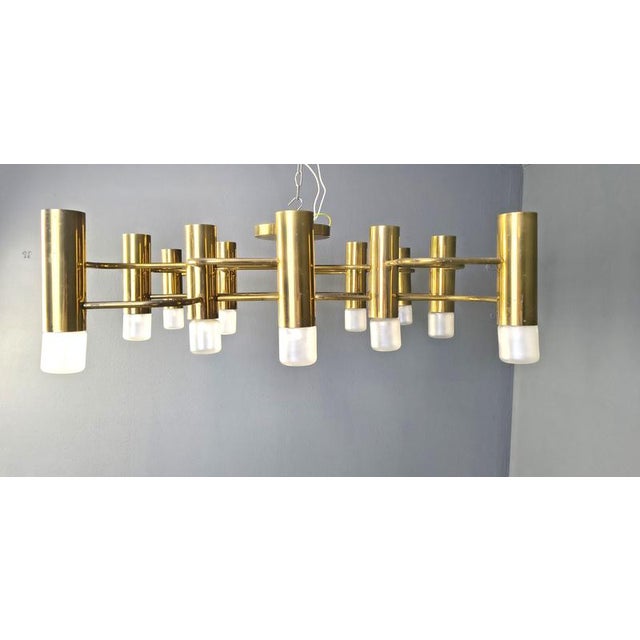 Gaetano Sciolari Mid-Century 13-Light Chandelier by Gaetano Sciolari, 1970 For Sale - Image 4 of 16