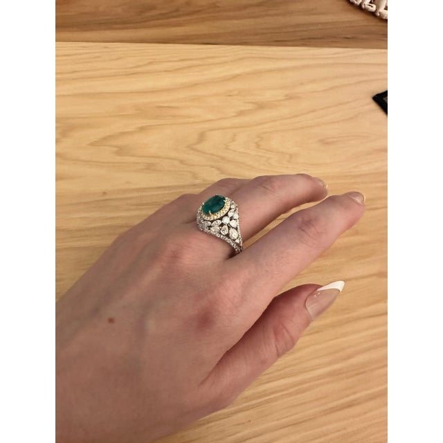 Art Deco Gia Certified Emerald in a Bespoke Heirloom Setting For Sale - Image 3 of 8