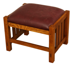 Stickley Mission Collection Oak Spindle Footstool