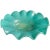 Beautiful, and very large, vintage Murano hand blown jade green and gold flecks Italian art glass centerpiece bowl. It is...