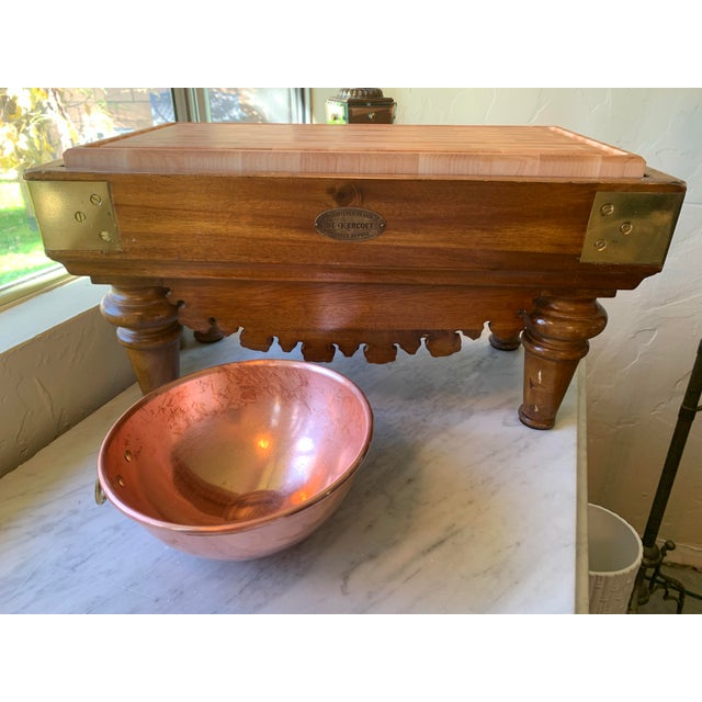 Rustic European Vintage French Mini Butcher Block Charcuterie Table Top Cutting Board For Sale - Image 3 of 12