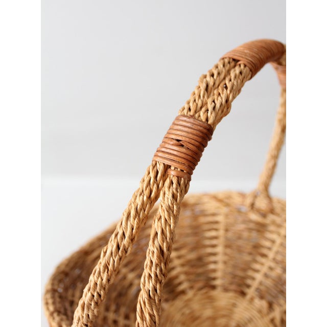 Vintage Wicker Flower Gathering Basket Chairish